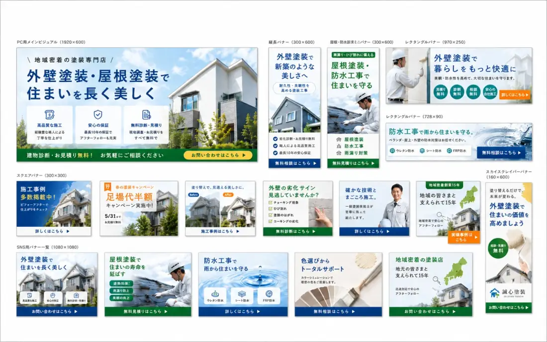サイト内バナー制作 のビジュアル参考イメージ